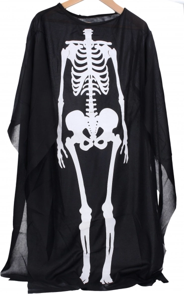 manteau noir avec motif de squelette pour enfants