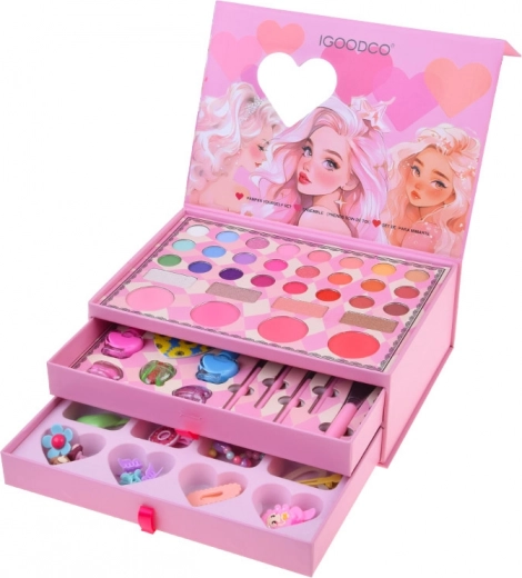 Valisette à plusieurs étages avec organisation astucieuse