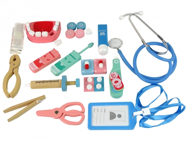 Jouet en bois kit de premiers secours médical