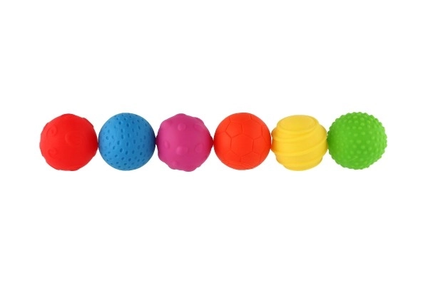 Ensemble de balles 6pcs avec texture en caoutchouc 6cm en boîte 6m+