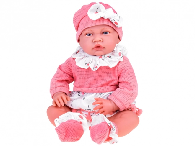 Poupée interactive pour enfants 45 cm en tenue rose