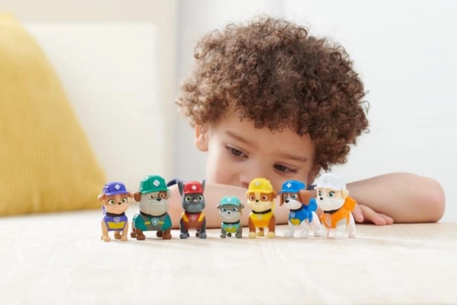 Figurines Pat' Patrouille – Rubble et son équipe, coffret cadeau 7 pièces