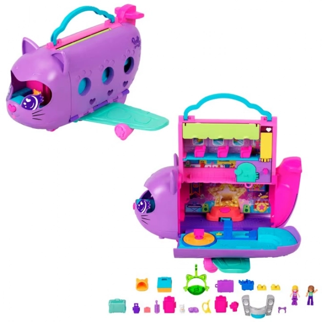 Polly Pocket Avion des Aventures Félin