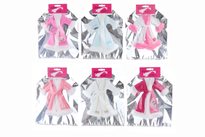 Peignoir/Vêtements pour poupées mélange de couleurs en sachet 21x28cm