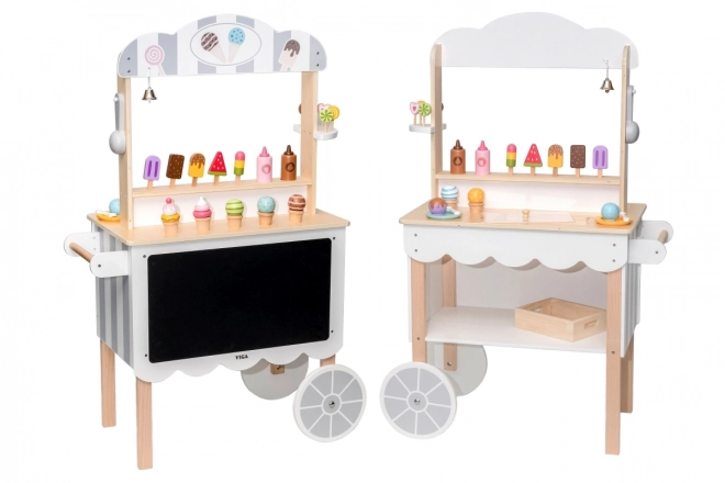 Chariot de crème glacée en bois