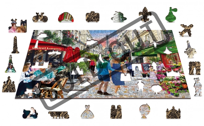 Puzzle en bois de la ville Bistro parisien 2 en 1, 505 pièces EKO