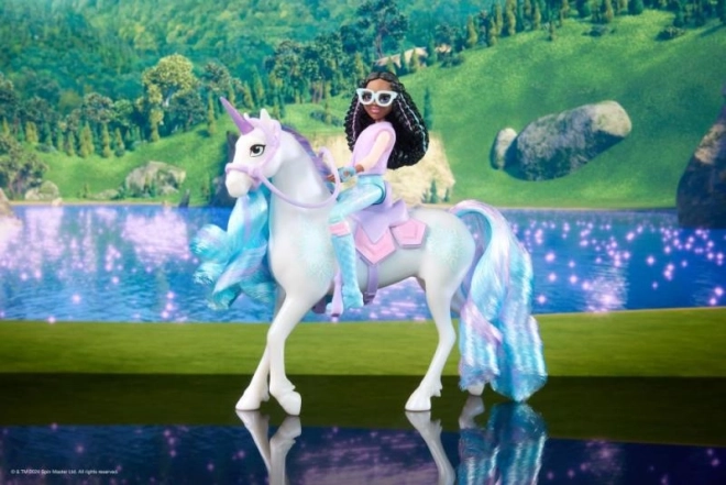 Figurines de l'académie des licornes 11 cm Layla et Glacier