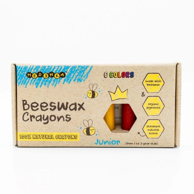 Crayons de cire écologiques Junior 6 pièces