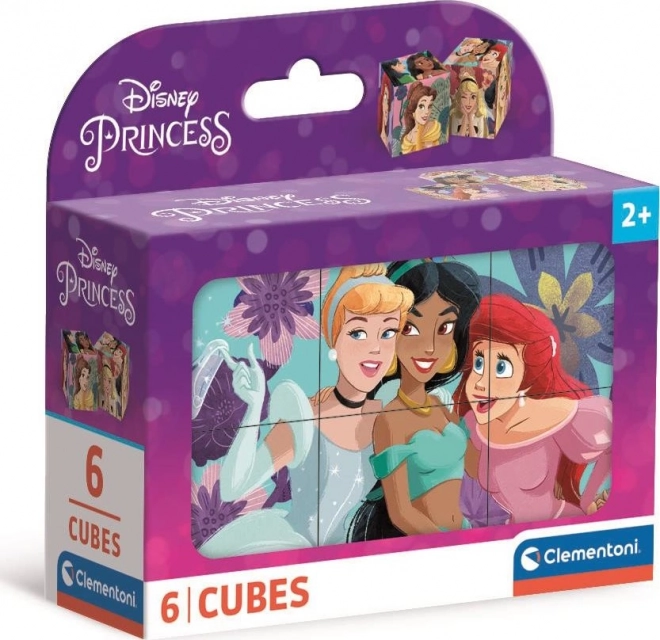CLEMENTONI Cubes illustrés Disney Princesses, 6 cubes