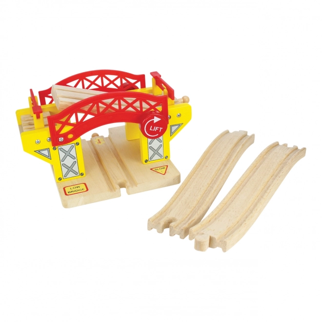 Pont-levis en bois pour circuit de train