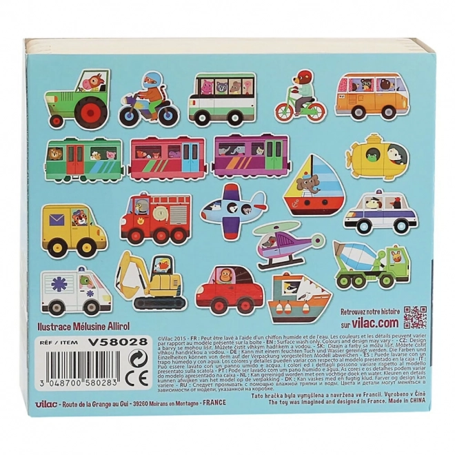 Vilac Aimants en bois transport 20 pcs