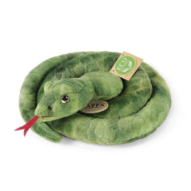 Serpent en peluche vert 90 cm ÉCO-FRIENDLY