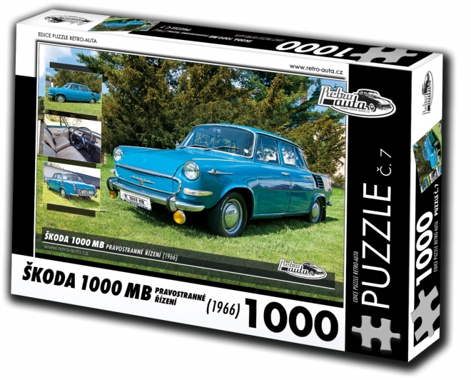 Puzzle RETRO-AUTA ŠKODA 1000 MB conduite à droite (1966) – 1000 pièces
