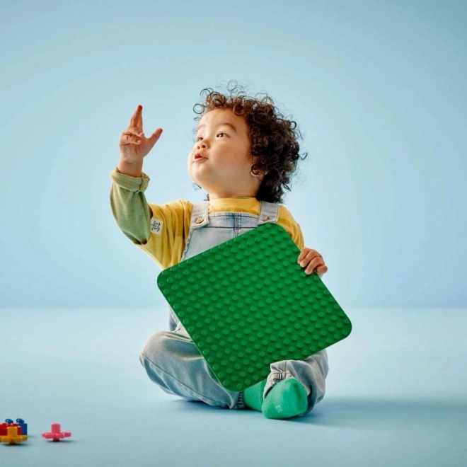 Lego Duplo plaque de construction verte
