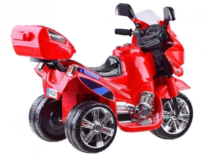 Moto de sport pour enfants avec éclairage LED coloré – Rouge