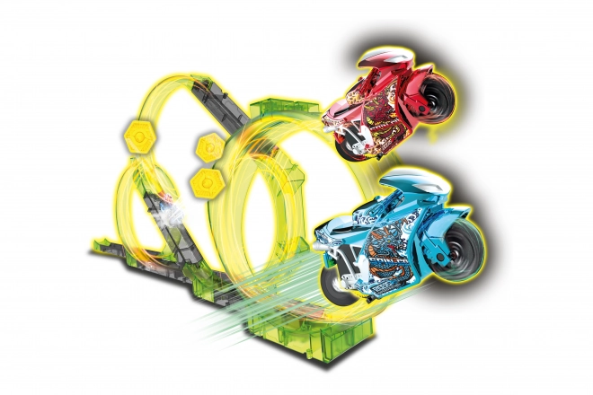 Spin and Build Deluxe circuit avec deux motos