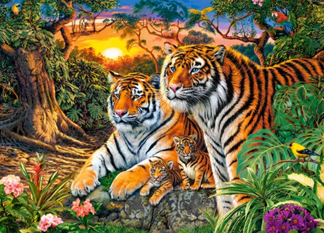 Puzzle 180 pièces Tiger Family