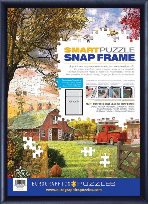 Cadre à clapets en aluminium noir pour puzzle 48,89x67,63 cm