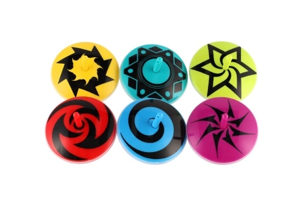 Toupie lumineuse en plastique 6cm fonctionnant sur piles avec lumière 6 couleurs
