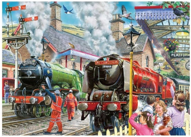 Puzzle House of Puzzles Départ des trains 1000 pièces