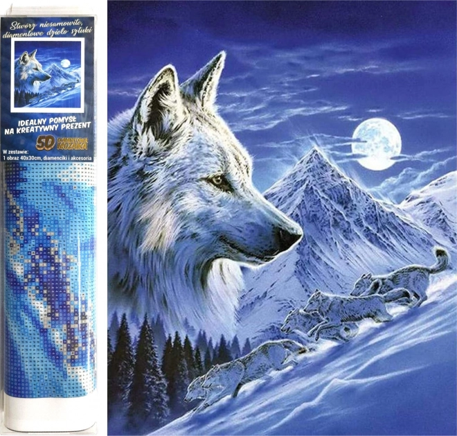 Kit de peinture au diamant - meute de loups en chasse