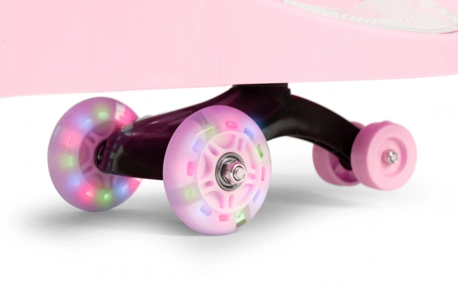 Voiture à pédales avec roues LED roses ECOTOYS