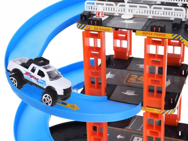 Parking à étages avec ascenseur et 4 véhicules
