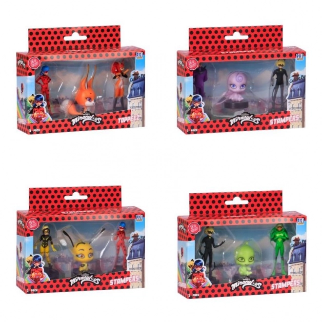 Miraculous : Coccinelle et Chat Noir - tampons 3 pcs figurine Ast.