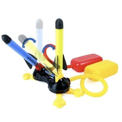 Lance-roquettes double pour enfants avec petite pompe