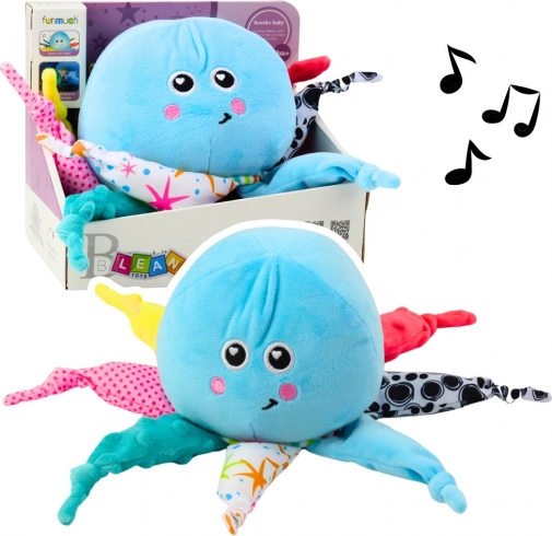 Pieuvre en peluche apaisante avec projecteur et mélodies