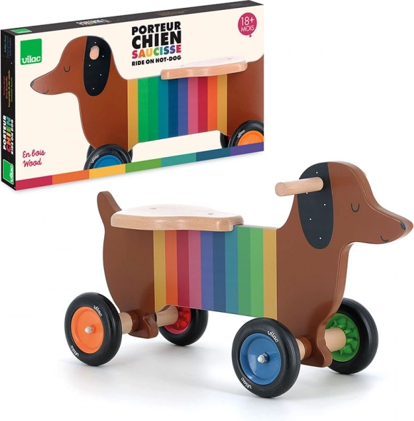 Vilac trotteur en bois Chien Coloré