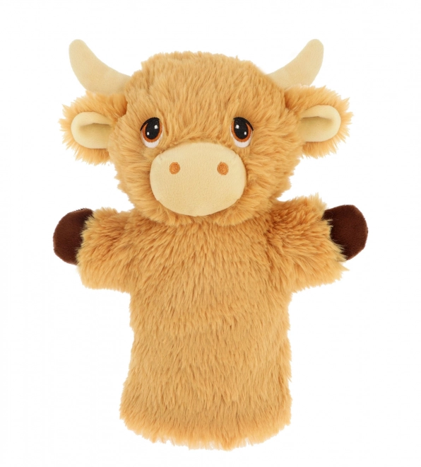 Keel Toys SE3077-3 Keeleco Vache alpine - marionnette à main en peluche éco 27 cm
