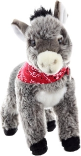 Âne en peluche avec foulard 30 cm