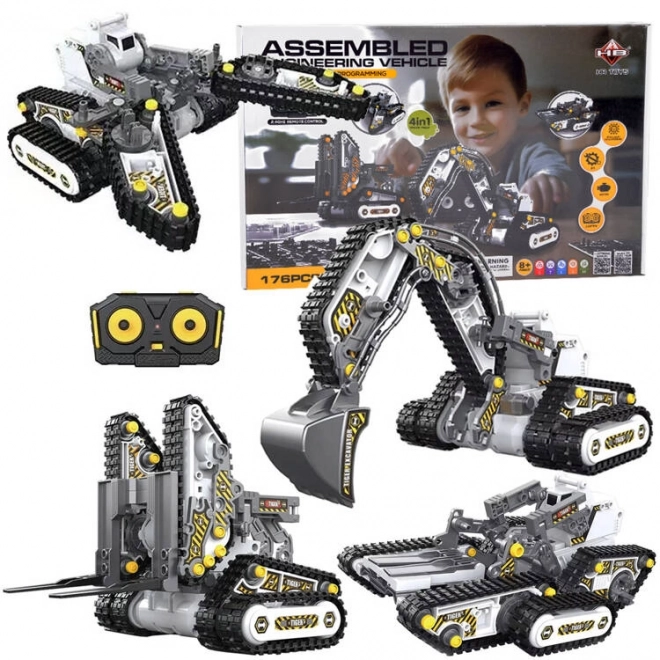176-ele RC0665 Ensemble de télécommande 4 en 1 pour machines de construction pliables