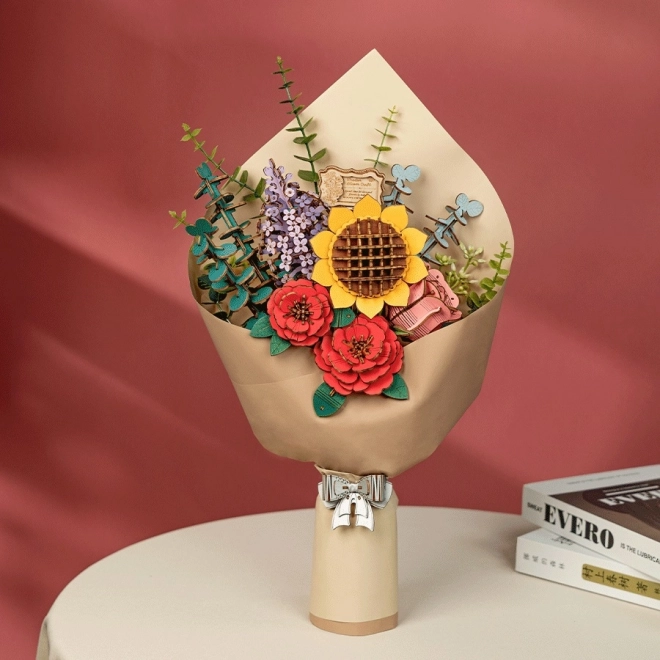Puzzle 3D en bois bouquet de fleurs Rowood