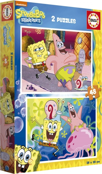 Puzzle EDUCA Bob l'éponge 2x48 pièces