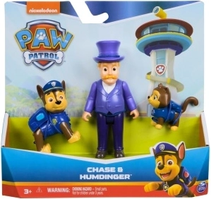 Coffret de figurines Pat' Patrouille – Chase, le maire Hellinger et un chat