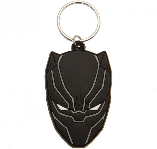 Porte-clés en caoutchouc Black Panther