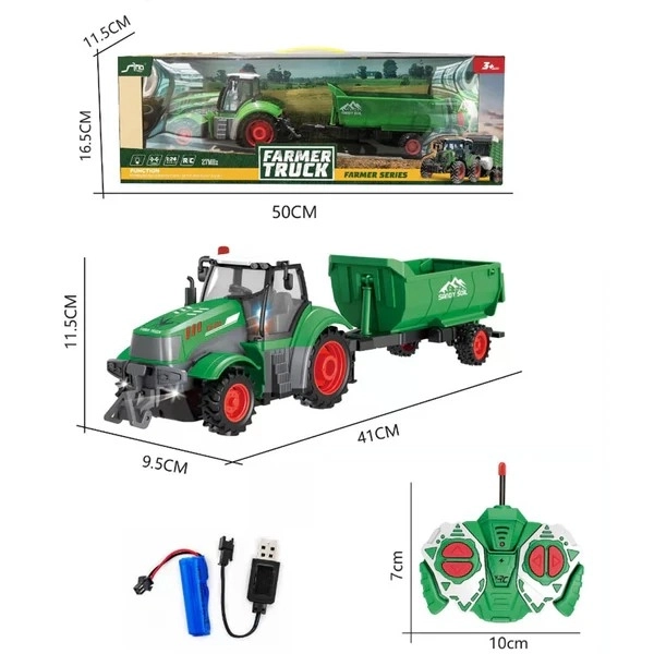 Tracteur RC amusant avec remorque