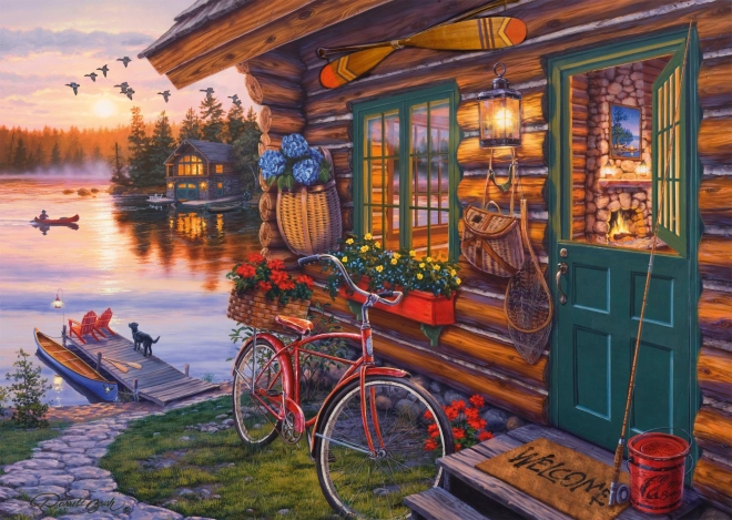 Puzzle Chalet au lac 1000 pièces par Schmidt