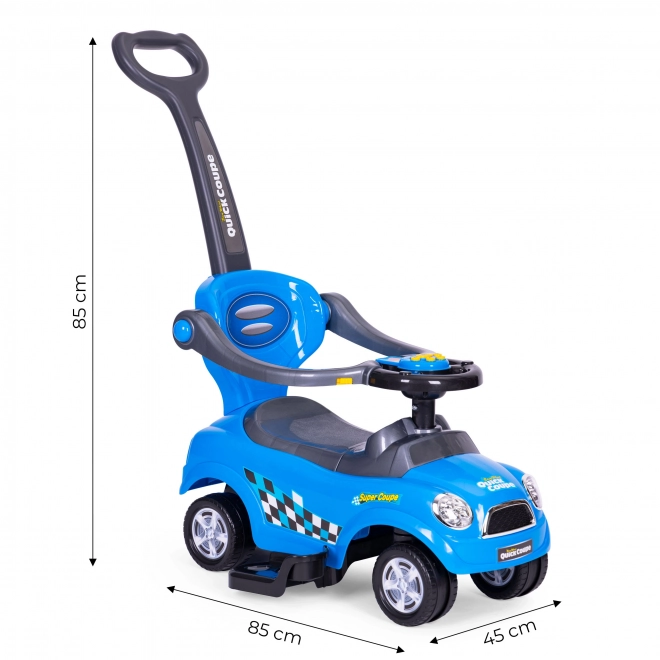 Trois-en-un pour enfants avec volant et sons - bleu
