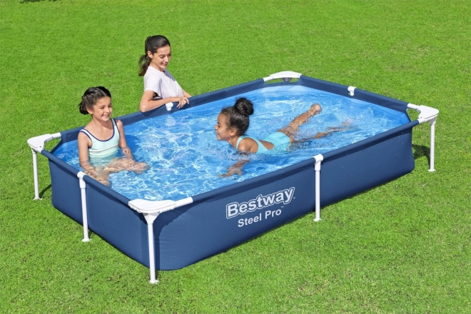 SplashJr Steel Pro 221x150x43 BESTWAY Piscine à ossature + kit de réparation
