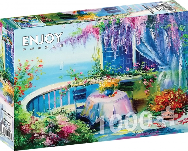 Puzzle Balcon Fleuri 1000 pièces