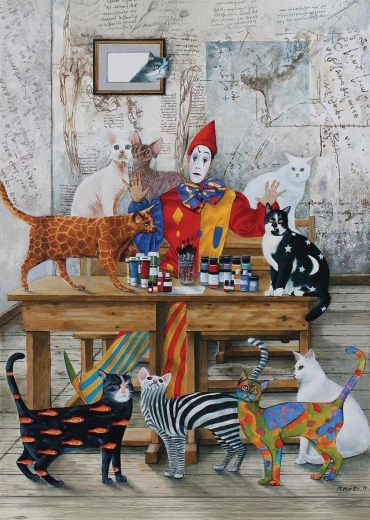 ART PUZZLE chats colorés – puzzle 260 pièces