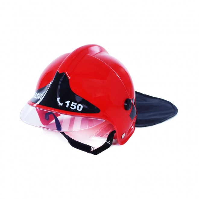 Casque/Chapeau de pompier rouge CZ texte pour enfants