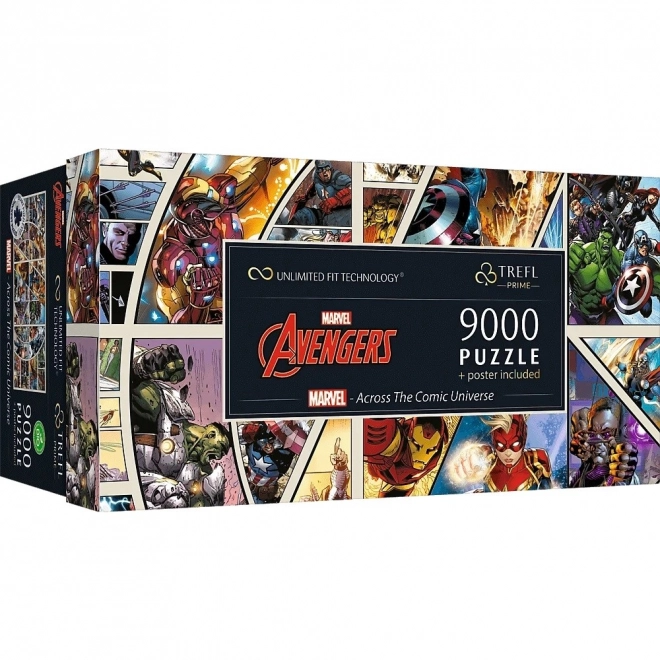 Puzzle 9000 pièces Marvel à travers l'Univers des Comics