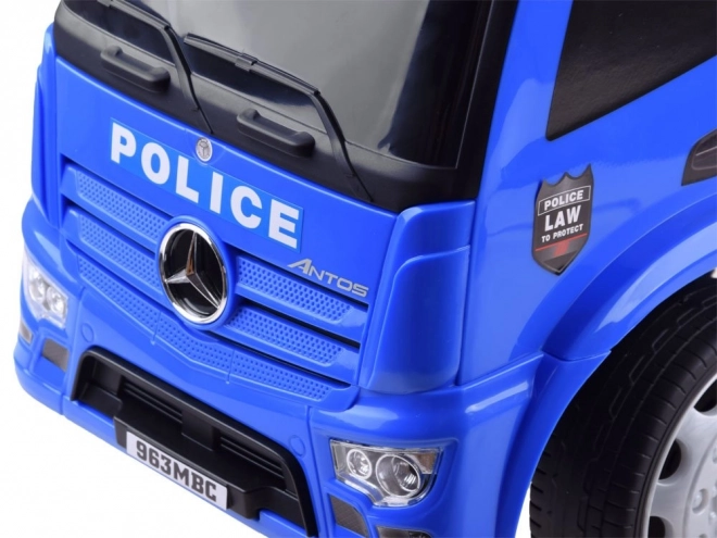 Trotteur pour enfants avec son Mercedes Antos POLICE bleu