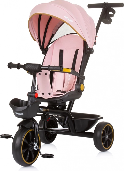 Tricycle avec toit Max Sport 2-en-1 Flamant Rose
