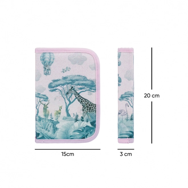 BAAGL Trousse scolaire classique deux rabats Safari