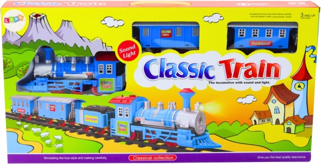 Ensemble Train à Vapeur avec Effets Lumineux et Sonores et Rails